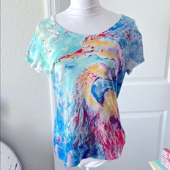 Leoma Lovegrove Renowned Florida Artist Colorful Women's Top - Picture 1 of 5